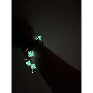 Custom made  Wine Theme Charm Bracelet Glow in the Dark Beads